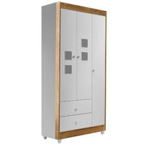 Guarda Roupa Life 3 Portas 2 Gavetas Infantil Tigus Cor Branco Ipe Guarda Roupa Life 3 Portas 2 Gavetas Infantil Tigus Cor Branco Ipe