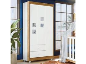 Guarda Roupa Life Tigus Branco e Amadeirado