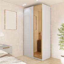 Guarda Roupa Linear 1 Porta Reflecta Jade CabeCasa MadeiraOriginals Branco Fosco Guarda Roupa Linear 1 Porta Reflecta Jade CabeCasa MadeiraOriginals Branco Fosco