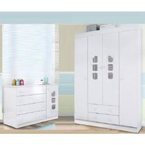 Guarda Roupa Lívia E Cômoda Com Lívia - 100 Mdf Guarda Roupa Lívia E Cômoda Com Lívia - 100 Mdf