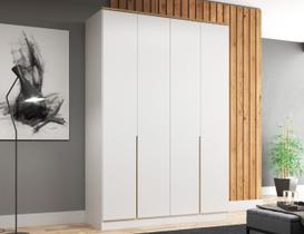 Guarda Roupa Logan 4 Portas 100% MDF 1007.09 Branco/Olmo Mambel Móveis