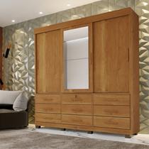 Guarda-roupa Londres com Espelho e 9 Gavetas