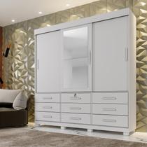 Guarda-roupa Londres com Espelho e 9 Gavetas