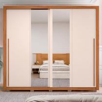 Guarda Roupa Lorian 245cm 2 Portas de Correr com Espelhos e 4 Gavetas em MDF Freijo/OffWhite G11 - Gran Belo Guarda Roupa Lorian 245cm 2 Portas de Correr com Espelhos e 4 Gavetas em MDF Freijo/OffWhite G11 - Gran Belo
