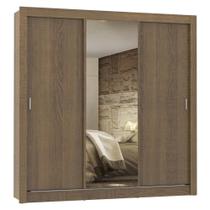 Guarda Roupa Lyon 3 Portas de Correr 1 Espelho Rustic Madesa Guarda Roupa Lyon 3 Portas de Correr 1 Espelho Rustic Madesa