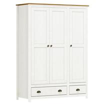 Guarda Roupa Madeira 3 Portas 2 Gavetas Branco/Freijó Topázio - FN Guarda Roupa Madeira 3 Portas 2 Gavetas Branco/Freijó Topázio - FN