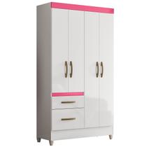 Guarda Roupa Madri 110cm 4 Portas Branco Flex Moval