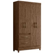 Guarda Roupa Madri 110cm 4 Portas Castanho Wood Moval