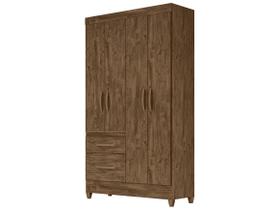 Guarda Roupa Madri 110cm 4 Portas Castanho Wood Moval Guarda Roupa Madri 110cm 4 Portas Castanho Wood Moval
