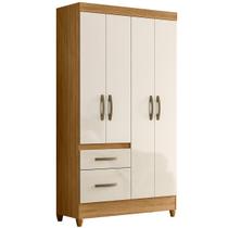 Guarda Roupa Madri 110cm 4 Portas Freijó Off White Moval