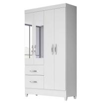 Guarda Roupa Madri Branco/ Lilás/ Rosa/ Azul 4 Portas 2 Gavetas Esp. Moval