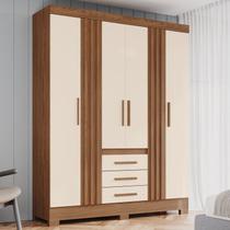 Guarda Roupa Master 4 Portas 3 Gavetas com Pés em Abs