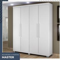 Guarda Roupa Master 4 Portas 3 Gavetas em MDF Benetil Móveis Guarda Roupa Master 4 Portas 3 Gavetas em MDF Benetil Móveis
