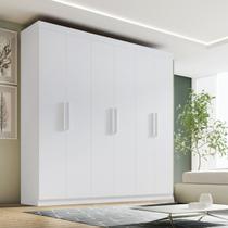 Guarda-roupa MDF Fenix 06 Portas de Bater 06 Gavetas Guarda-roupa MDF Fenix 06 Portas de Bater 06 Gavetas
