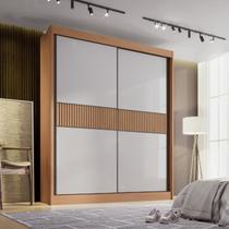 Guarda-roupa Mdf Ripado 2 Portas de Correr 3 Gavetas Milos Guarda-roupa Mdf Ripado 2 Portas de Correr 3 Gavetas Milos