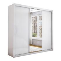 Guarda-Roupa Melissa Glass 3 Portas Com Espelho Branco Carioca Móveis