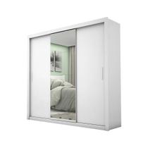 Guarda-Roupa Melissa Glass 3 Portas Com Espelho Branco Carioca Móveis