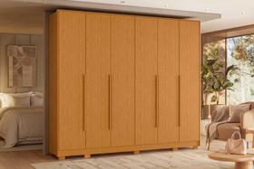 Guarda Roupa Mercure 6 Portas e 6 Gavetas - Cinamomo - Albatroz Guarda Roupa Mercure 6 Portas e 6 Gavetas - Cinamomo - Albatroz