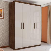 Guarda Roupa Miami Casal Quatro Portas Malbec Off White