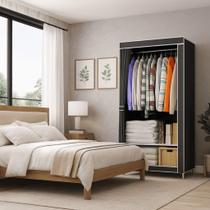 Guarda roupa mini organizador prateleiras sapateira rack casaco cobertor closet movel