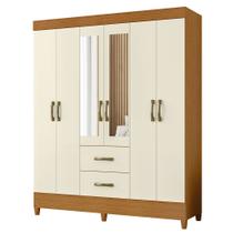 Guarda Roupa Mobi 6 Portas com Espelho Albatroz