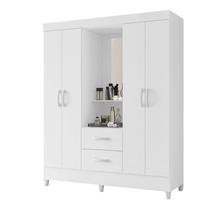 Guarda Roupa Mobi Capelinha Branco Rosa Flex - Móveis Albatroz Guarda Roupa Mobi Capelinha Branco Rosa Flex - Móveis Albatroz