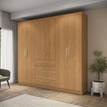 Guarda-Roupa Moderno 6 Portas 4 Gavetas 250cm Kappesberg