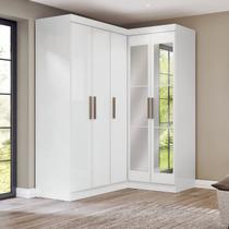Guarda-Roupa Modulação 2 Portas com Espelho Paris Branco Guarda-Roupa Modulação 2 Portas com Espelho Paris Branco