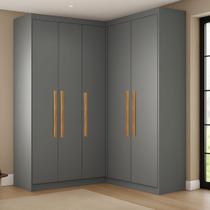Guarda-roupa Modulação de Canto com Puxadores Mdf Paris Guarda-roupa Modulação de Canto com Puxadores Mdf Paris