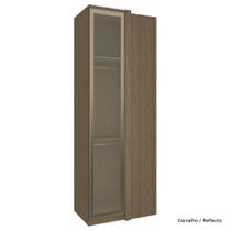 Guarda Roupa Modulado 01 Porta de Vidro Canto Reto Setiba Guarda Roupa Modulado 01 Porta de Vidro Canto Reto Setiba
