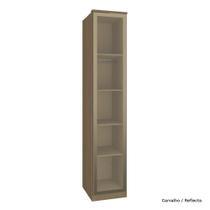 Guarda Roupa Modulado 01 Porta Vidro 234cm com Prateleira Setiba