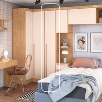 Guarda-Roupa Modulado 1 Porta Infinity Marrom/Cedro/Blush Line