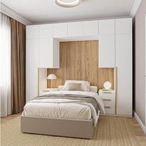 Guarda-Roupa Modulado 10 Peças 11 Portas 2 Mesas de Cabeceira Jade CabeCasa MadeiraMadeira Branco Fosco Guarda-Roupa Modulado 10 Peças 11 Portas 2 Mesas de Cabeceira Jade CabeCasa MadeiraMadeira Branco Fosco
