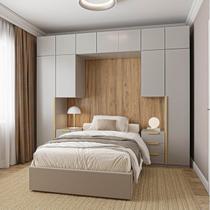 Guarda-Roupa Modulado 10 Peças 11 Portas com 2 Mesas de Cabeceira Jade CabeCasa MadeiraOriginals Cinza/Urbano Guarda-Roupa Modulado 10 Peças 11 Portas com 2 Mesas de Cabeceira Jade CabeCasa MadeiraOriginals Cinza/Urbano