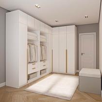 Guarda-Roupa Modulado 10 Peças 14 Portas Jade CabeCasa MadeiraOriginals Branco/Fosco Guarda-Roupa Modulado 10 Peças 14 Portas Jade CabeCasa MadeiraOriginals Branco/Fosco