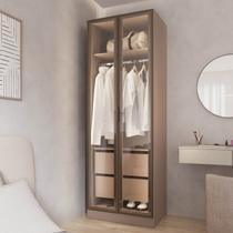 Guarda Roupa Modulado 100% MDF 2 Portas Reflecta Orion CabeCasa MadeiraOriginals Marrom/Mocha Guarda Roupa Modulado 100% MDF 2 Portas Reflecta Orion CabeCasa MadeiraOriginals Marrom/Mocha