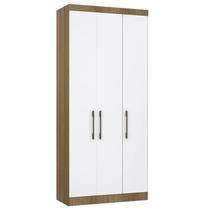 Guarda Roupa Modulado 102cm com 3 Portas Delphi Avelã/Branco L01 - Mpozenato Guarda Roupa Modulado 102cm com 3 Portas Delphi Avelã/Branco L01 - Mpozenato