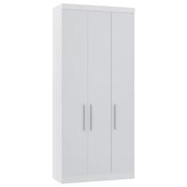 Guarda Roupa Modulado 102cm com 3 Portas Taiga Branco L01 - Mpozenato Guarda Roupa Modulado 102cm com 3 Portas Taiga Branco L01 - Mpozenato