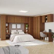 Guarda-Roupa Modulado 13 Peças 13 Portas Arani CabeCasa MadeiraOriginals Marrom/Cinamomo