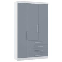 Guarda Roupa Modulado 132cm 3 Portas e 4 Gavetas Alpes Luciane Móveis Guarda Roupa Modulado 132cm 3 Portas e 4 Gavetas Alpes Luciane Móveis