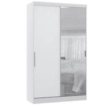 Guarda Roupa Modulado 134,50cm 2 Portas de Correr com Espelho Alpes Luciane Móveis
