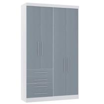 Guarda Roupa Modulado 134,50cm 4 Portas e 4 Gavetas Alpes Luciane Móveis