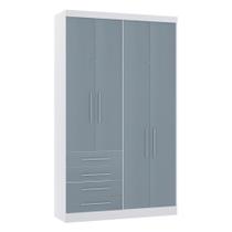 Guarda Roupa Modulado 134,50cm 4 Portas e 4 Gavetas Alpes Luciane Móveis