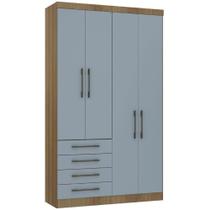 Guarda Roupa Modulado 134,50cm 4 Portas E 4 Gavetas Paris