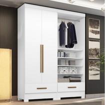 Guarda-Roupa Modulado 2 Peças 2 Portas 2 Gavetas Smart Plus Branco Guarda-Roupa Modulado 2 Peças 2 Portas 2 Gavetas Smart Plus Branco