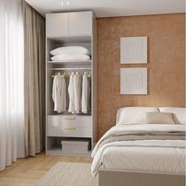 Guarda-Roupa Modulado 2 Peças 2 Portas Jade CabeCasa MadeiraMadeira Cinza Urbano Guarda-Roupa Modulado 2 Peças 2 Portas Jade CabeCasa MadeiraMadeira Cinza Urbano