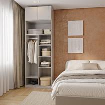 Guarda-Roupa Modulado 2 Peças 2 Portas Jade CabeCasa MadeiraMadeira Cinza Urbano Guarda-Roupa Modulado 2 Peças 2 Portas Jade CabeCasa MadeiraMadeira Cinza Urbano