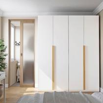 Guarda-Roupa Modulado 2 Peças 4 Portas Jade CabeCasa MadeiraMadeira Branco Fosco Guarda-Roupa Modulado 2 Peças 4 Portas Jade CabeCasa MadeiraMadeira Branco Fosco