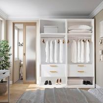 Guarda-Roupa Modulado 2 Peças Sem Portas Jade CabeCasa MadeiraMadeira Branco Fosco Guarda-Roupa Modulado 2 Peças Sem Portas Jade CabeCasa MadeiraMadeira Branco Fosco