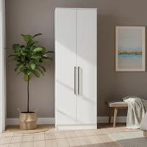 Guarda Roupa Modulado 2 Portas 2 Gavetas 4 Prateleiras Requinte 100% MDF Branco/Line